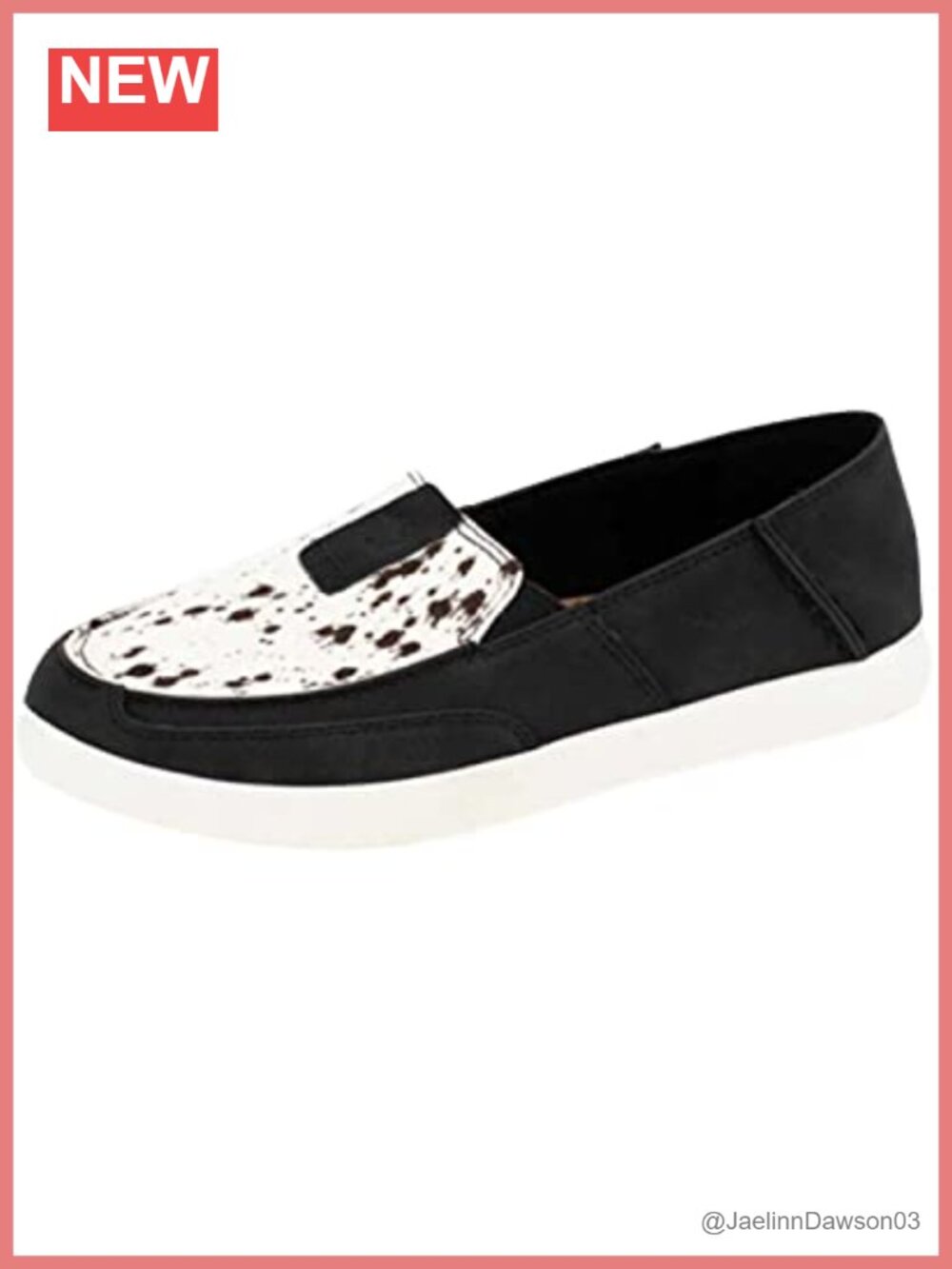 Slip-on Loafers for Women, Manmade Leather, Side Elastic, Pull-On Style